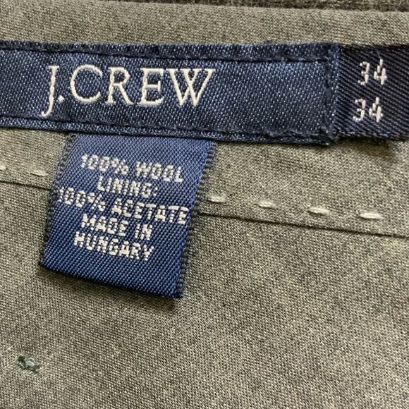 J. Crew 100% Wool Dress Pants Men's Size 34X34 Straight Legs Pockets - Picture 9 of 9
